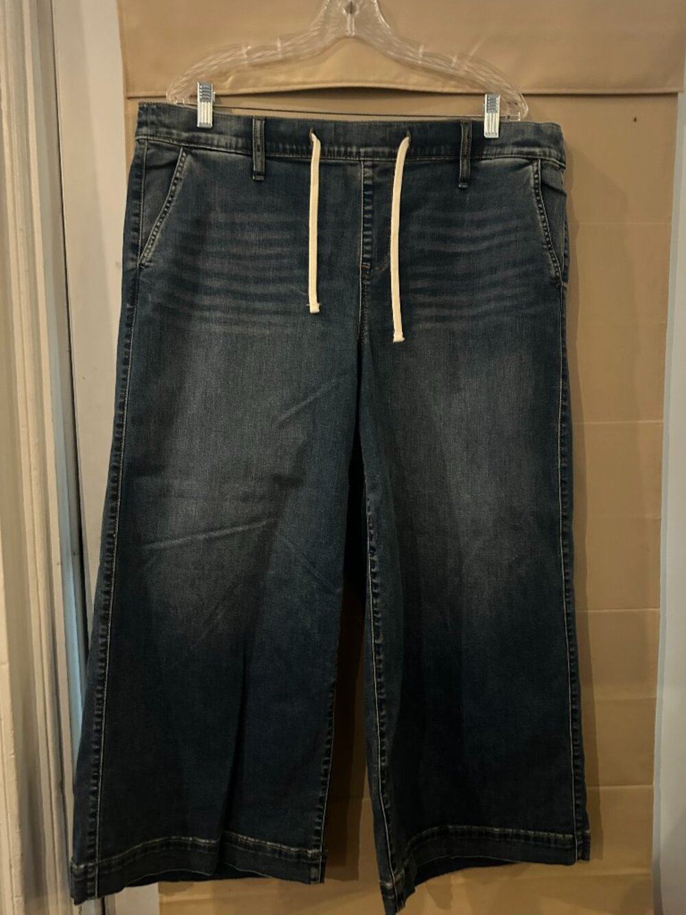 High-Rise Pull-On Drapey Crop Jean - NEW